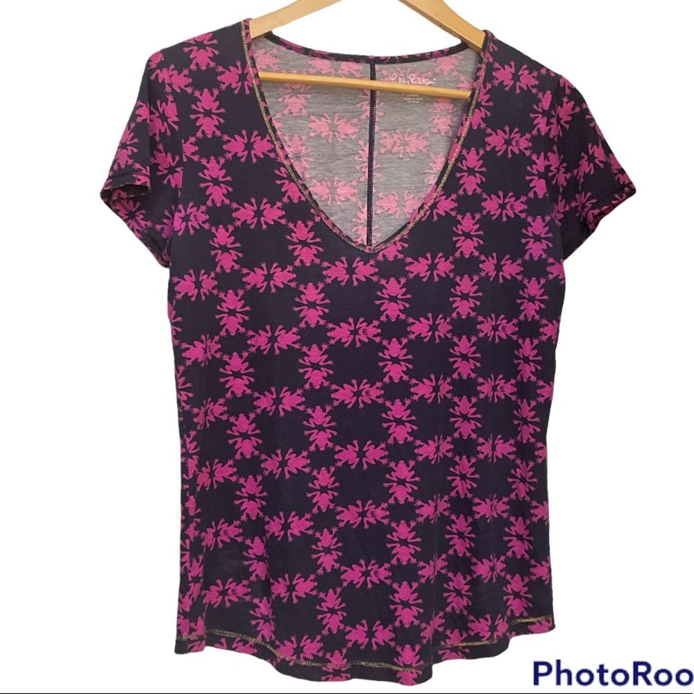 LILLY PULITZER frog t-shirt GET HOPPY Cynthia tee